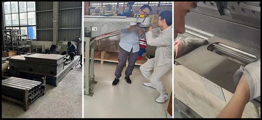 VRV industrial vibrating screen factory production workshop