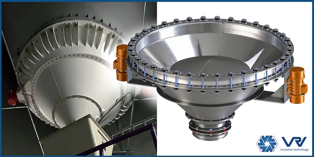 stainless steel vibratory bin activator for pharmaceutical and food industry