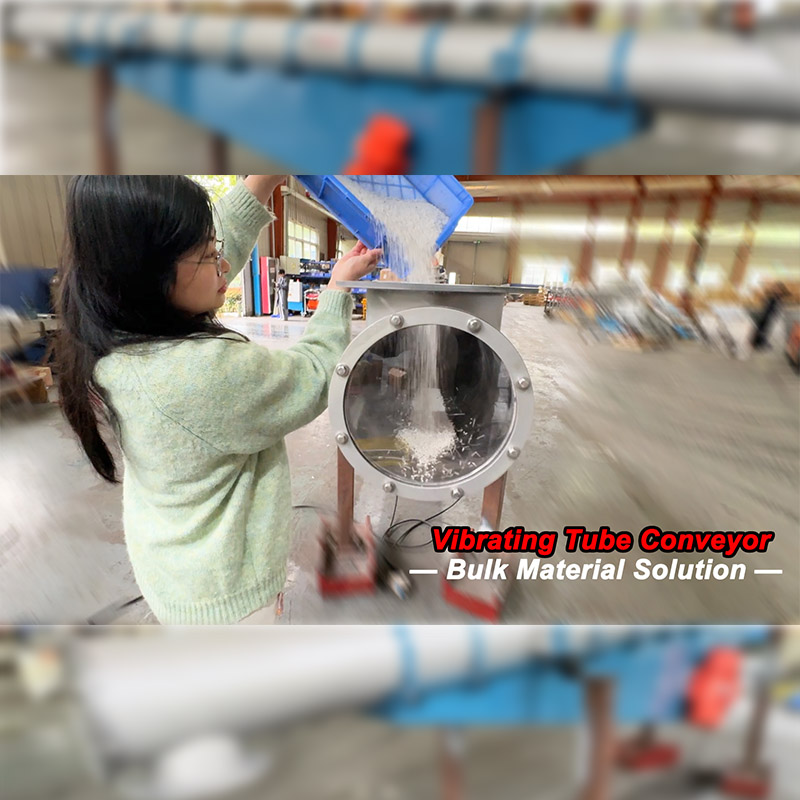 Trasportatore a tubo vibrante: la soluzione definitiva per un trasporto pulito e delicato di materiali sfusi.